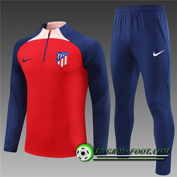 Ensemble Survetement de Foot Atletico Madrid Enfant Rouge 2023/2024 -02