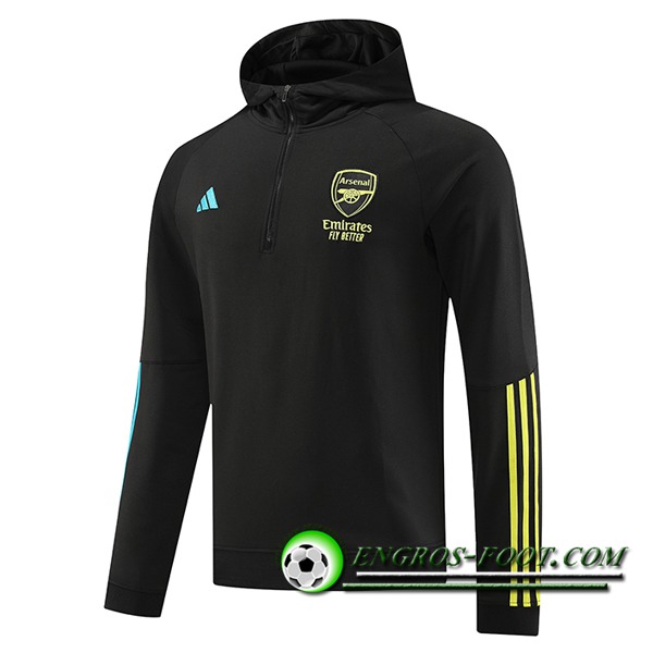 Sweatshirt Training Capuche Arsenal Noir 2023/2024