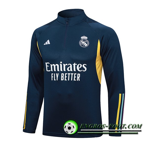 Sweatshirt Training Real Madrid Bleu Marine 2023/2024 -04