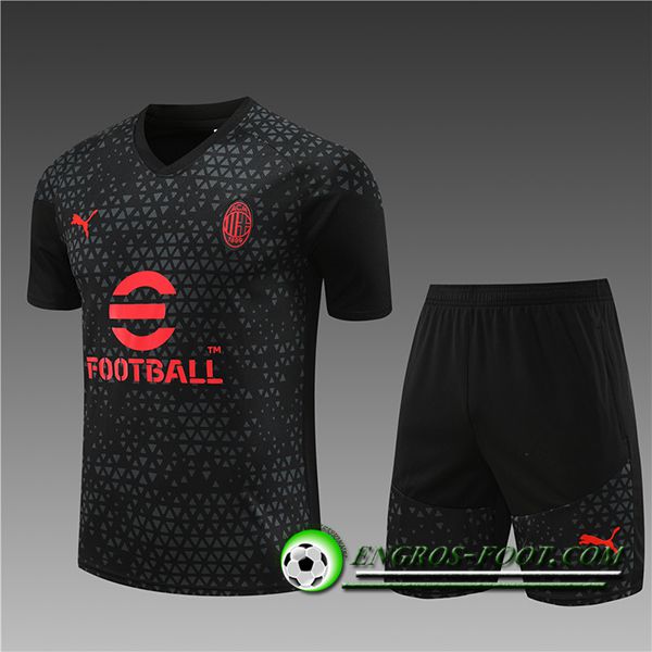 Training T-Shirts + Short Milan AC Enfant Noir 2023/2024