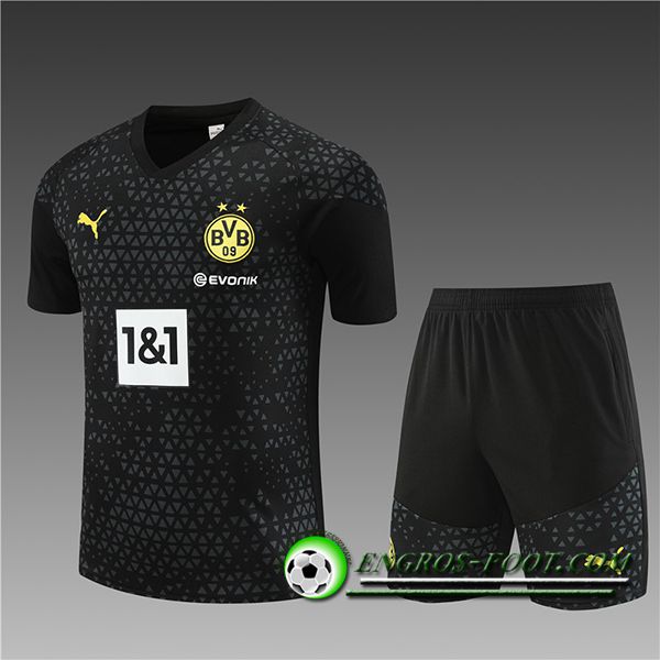 Training T-Shirts + Short Dortmund Enfant Noir 2023/2024