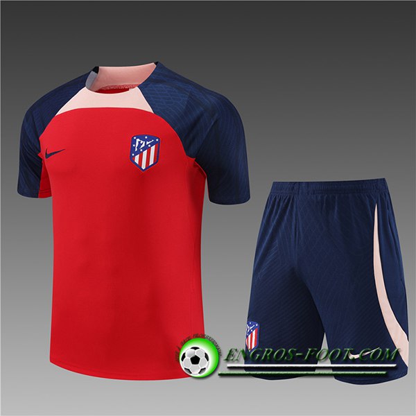 Training T-Shirts + Short Atletico Madrid Enfant Rouge 2023/2024