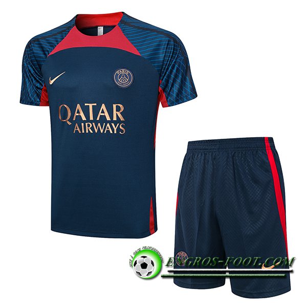 Ensemble Training T-Shirts + Shorts PSG Bleu Marine 2023/2024 -03