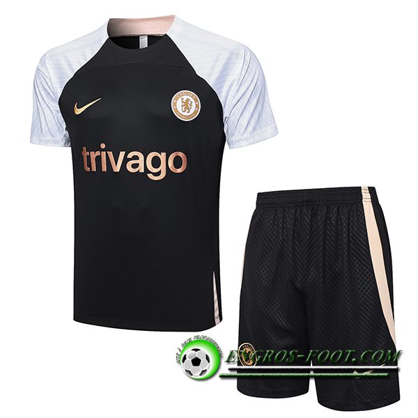 Ensemble Training T-Shirts + Shorts FC Chelsea Noir 2023/2024 -03