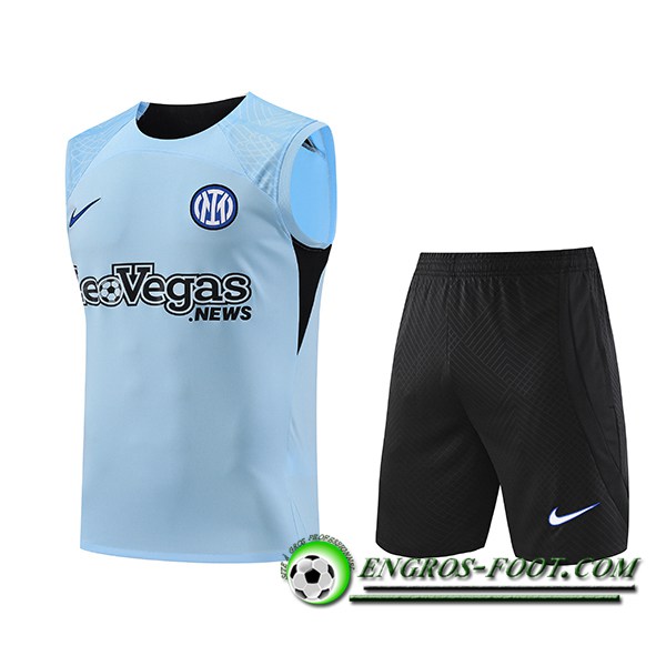 Ensemble Training Debardeur + Shorts Inter Milan Bleu Clair 2023/2024 -02