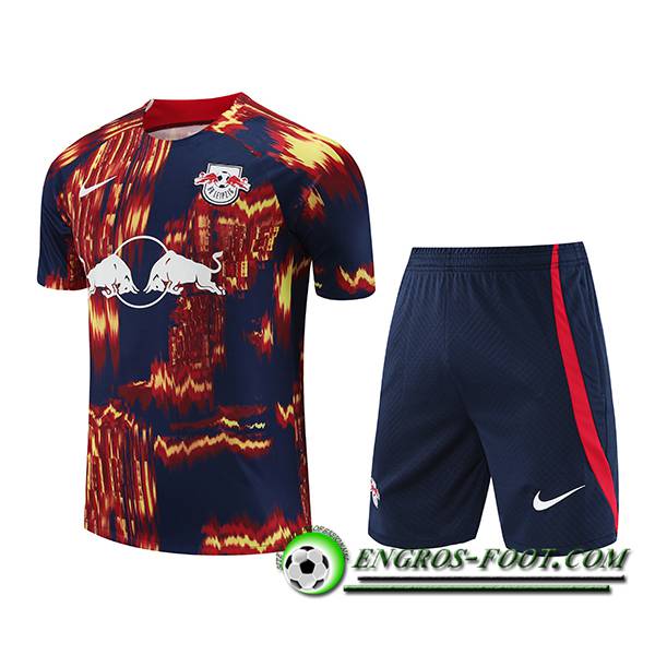 Ensemble Training T-Shirts + Shorts RB Leipzig Bleu/Rouge 2023/2024