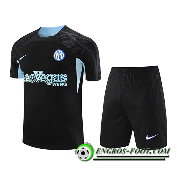 Ensemble Training T-Shirts + Shorts Inter Milan Noir 2023/2024 -02