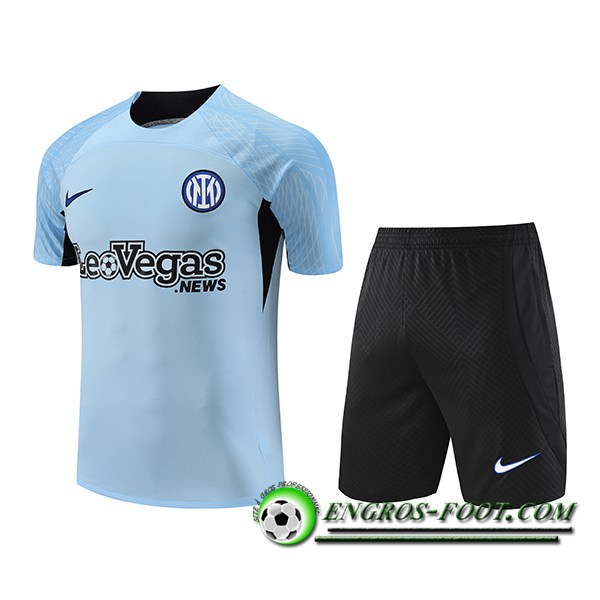 Ensemble Training T-Shirts + Shorts Inter Milan Bleu Clair 2023/2024 -02