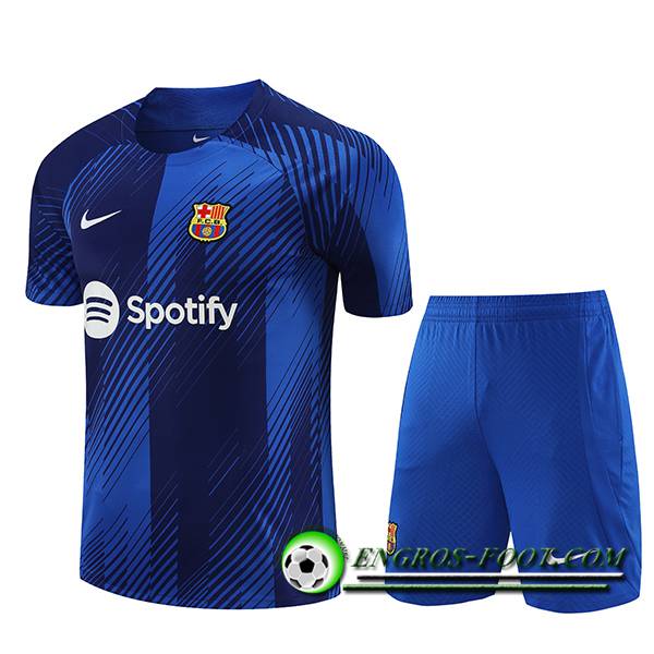 Ensemble Training T-Shirts + Shorts FC Barcelone Bleu 2023/2024 -03