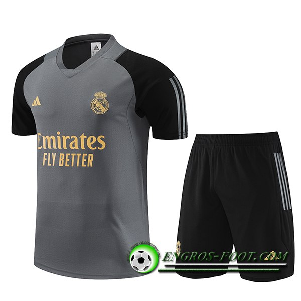 Ensemble Training T-Shirts + Shorts Real Madrid Gris 2023/2024