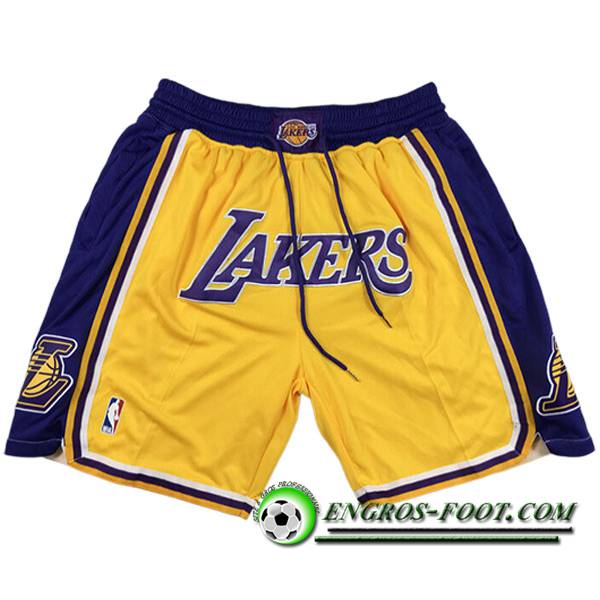 Shorts NBA Los Angeles Lakers 2023/24 Jaune/Bleu