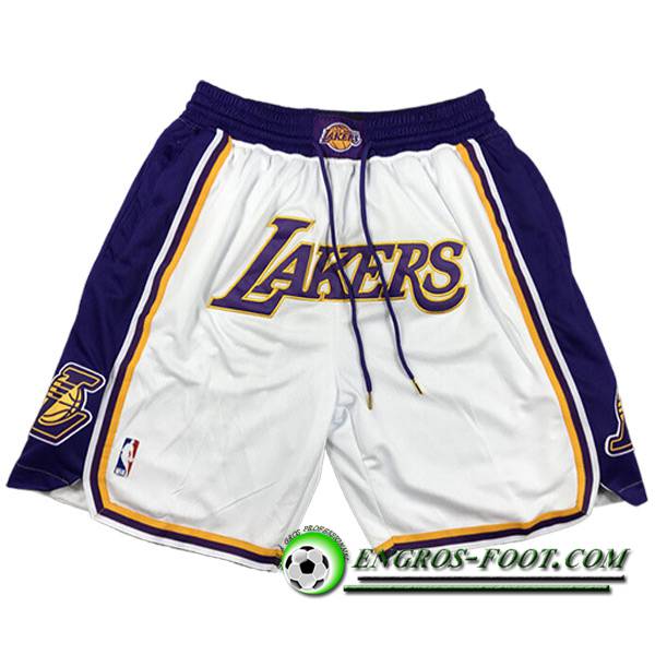 Shorts NBA Los Angeles Lakers 2023/24 Blanc/Bleu