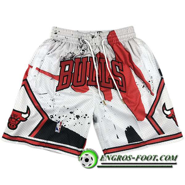 Shorts NBA Chicago Bulls 2023/24 Blanc/Rouge