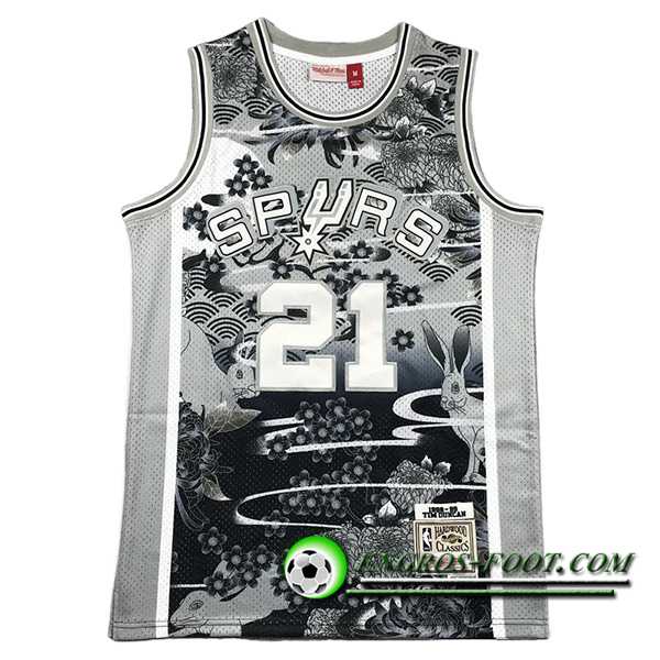 Maillot San Antonio Spurs (DUNCAN #21) 2023/24 Gris