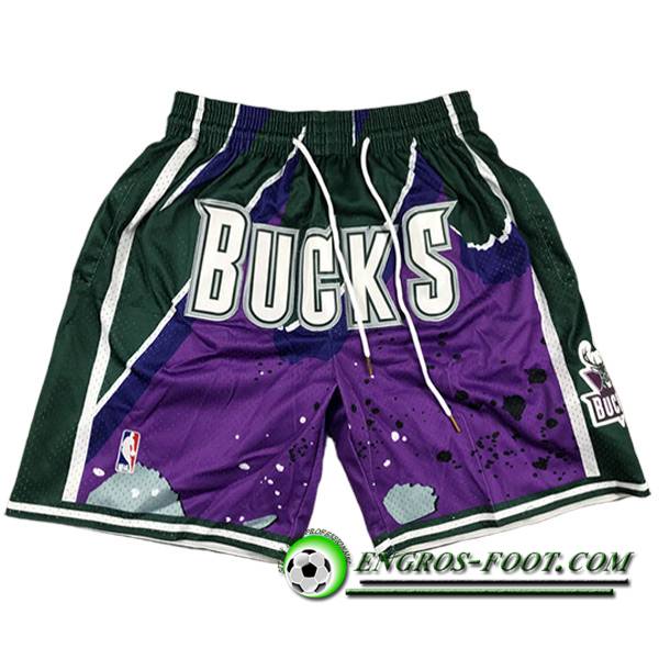 Shorts NBA Milwaukee Bucks 2023/24 Pourpre