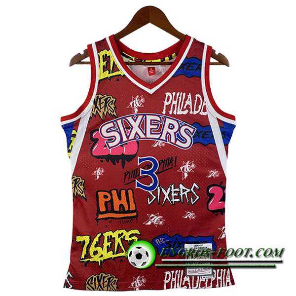 Maillot Philadelphia 76ers (IVERSON #3) 2023/24 Rouge