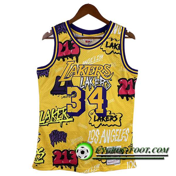 Maillot Los Angeles Lakers (O'NEAL #34) 2023/24 Jaune