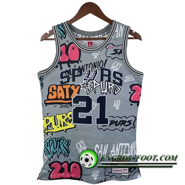 Maillot San Antonio Spurs (DUNCAN #21) 2023/24 Gris