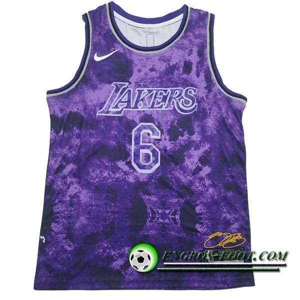 Maillot Los Angeles Lakers (JAMES #6) 2023/24 Pourpre -03