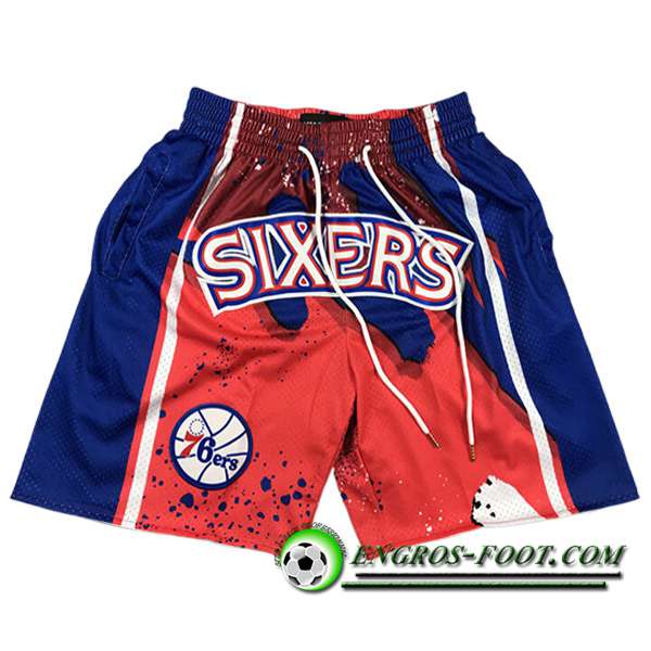 Shorts NBA Philadelphia 76ers 2023/24 Rouge/Bleu