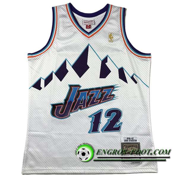 Maillot Utah Jazz (STOCKTON #12) 2023/24 Blanc