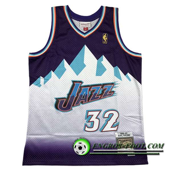 Maillot Utah Jazz (MALONE #32) 2023/24 Blanc/Pourpre