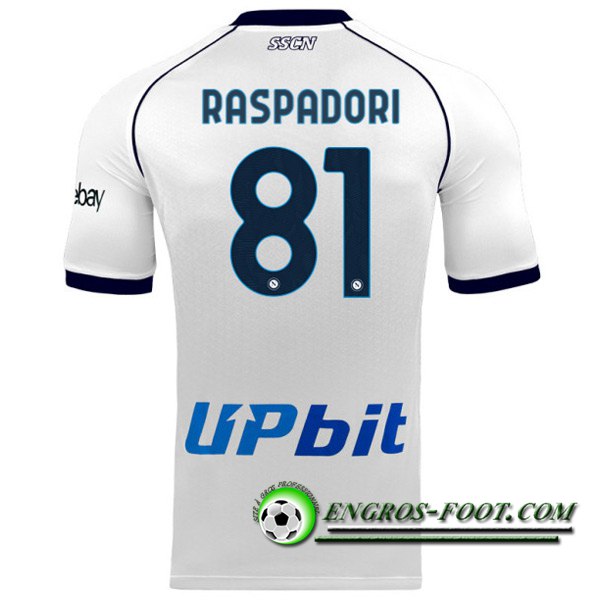 Maillot de Foot SSC Naples (RASPADORI #81) 2023/2024 Exterieur