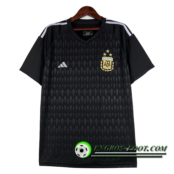 Maillot Equipe Foot Argentine Gardien de But Noir 2023/2024