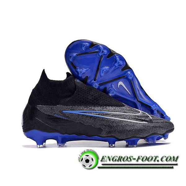 Nike Chaussures de Foot Phantom GX Elite DF Link FG Noir/Bleu -02