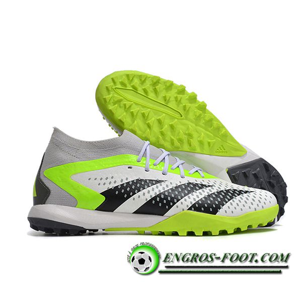 Adidas Chaussures de Foot Predator PREDATOR ACCURACY.1 TF BOOTS Blanc/Noir/Gris/Vert