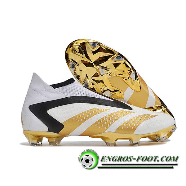 Adidas Chaussures de Foot Predator PREDATOR ACCURACY+ FG BOOTS Blanc/Noir/Jaune