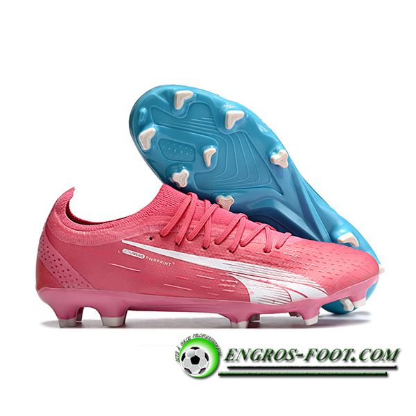 PUMA Chaussures de Foot Puma Ultra Ultimate FG Bleu/Rose