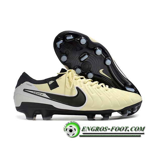 Nike Chaussures de Foot Tiempo Legend X Elite FG Noir/Jaune