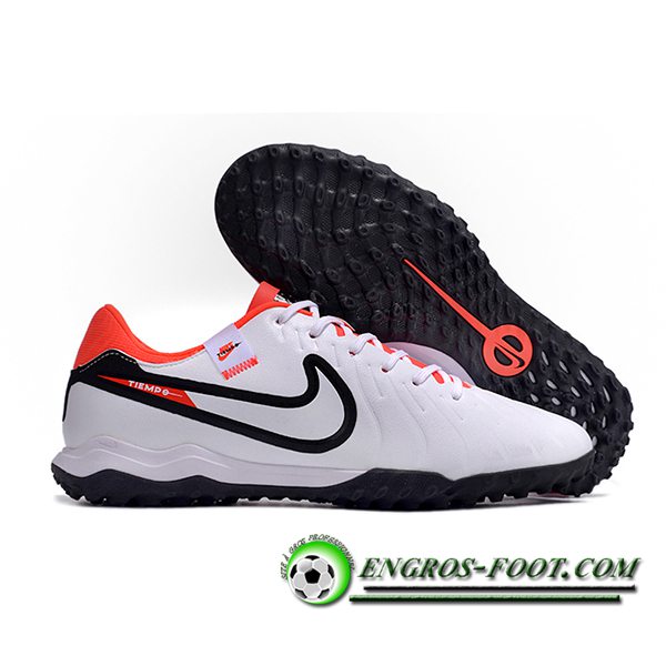 Nike Chaussures de Foot Tiempo Legend X Academy TF Blanc/Noir