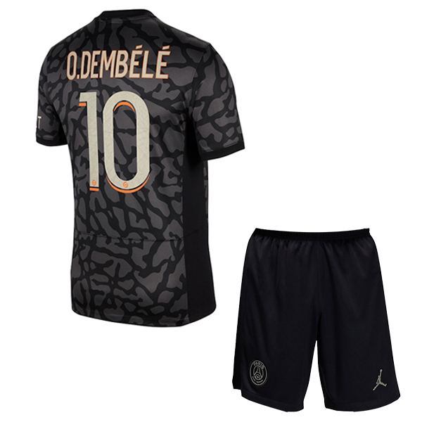 Maillot de Foot PSG (O.DEMBÉLÉ #10) Enfants 2023/2024 Third