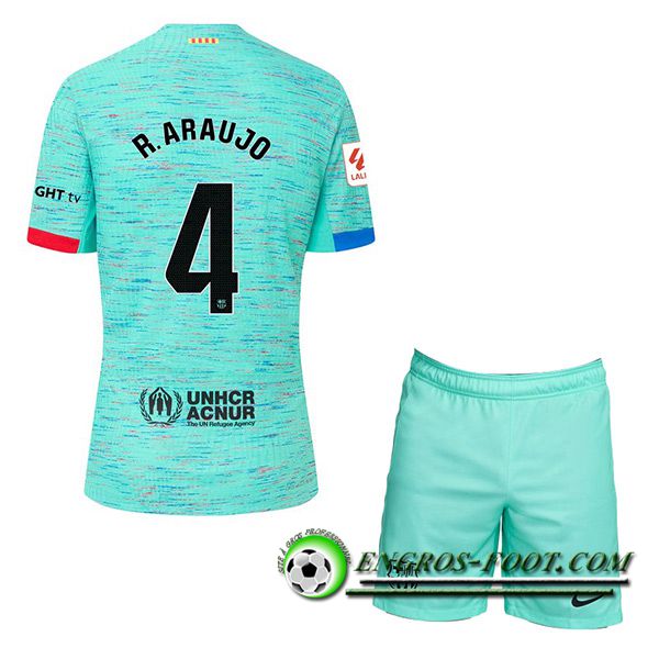 Maillot de Foot Barcelona (R. ARAUJO #4) Enfants 2023/2024 Third