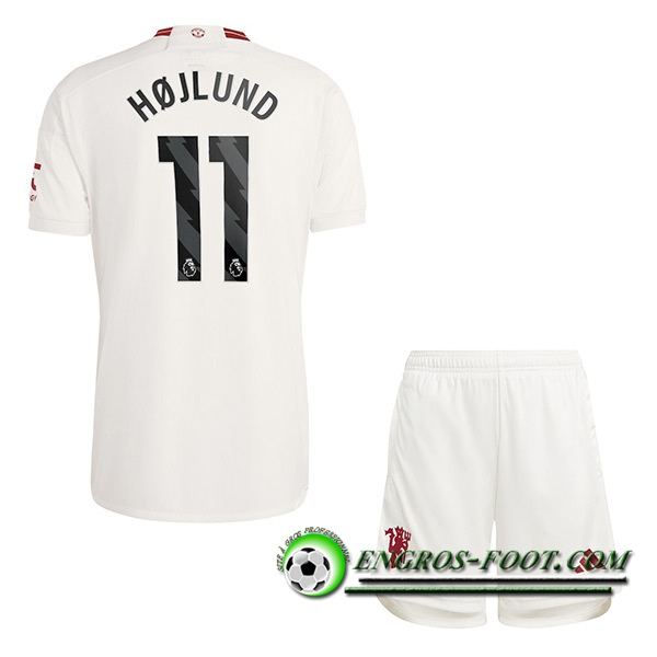 Maillot de Foot Manchester United (HOJLUND #11) Enfants 2023/2024 Third