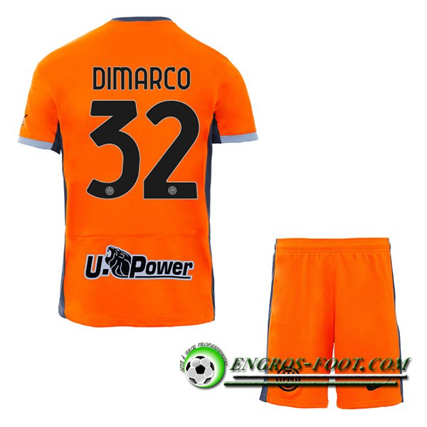 Maillot de Foot Inter Milan (DIMARCO #32) Enfants 2023/2024 Third