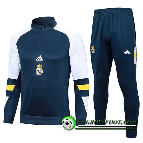 Ensemble Survetement de Foot Real Madrid Bleu Marine 2023/2024 -06