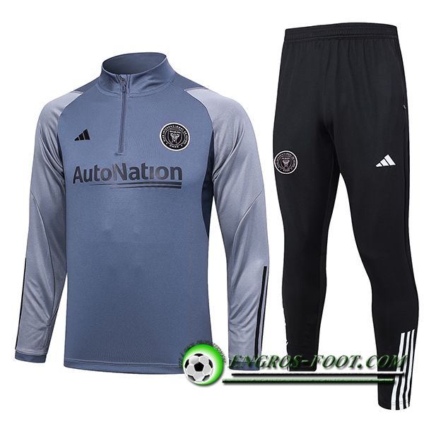 Ensemble Survetement de Foot Inter Miami CF Gris 2023/2024 -03