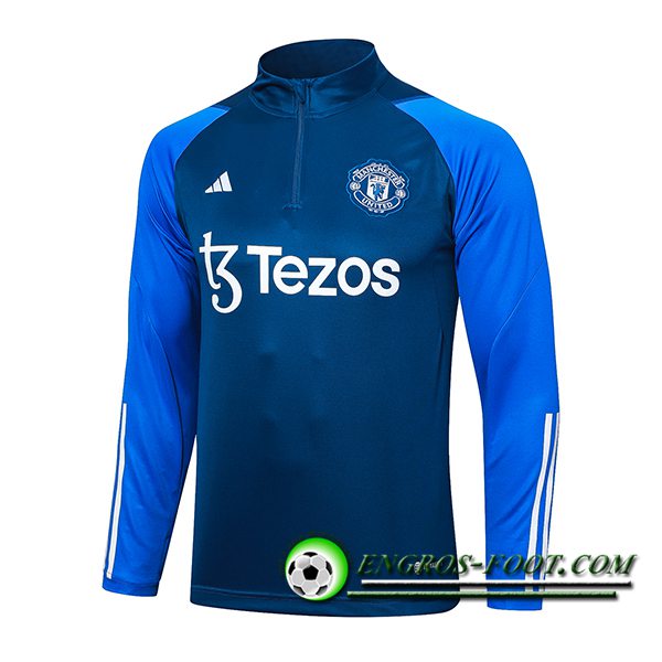 Sweatshirt Training Manchester United Bleu Marine 2023/2024