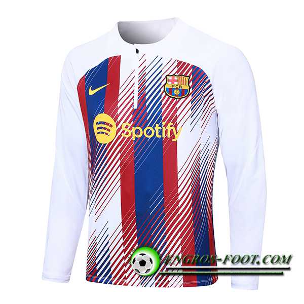 Sweatshirt Training FC Barcelone Blanc 2023/2024