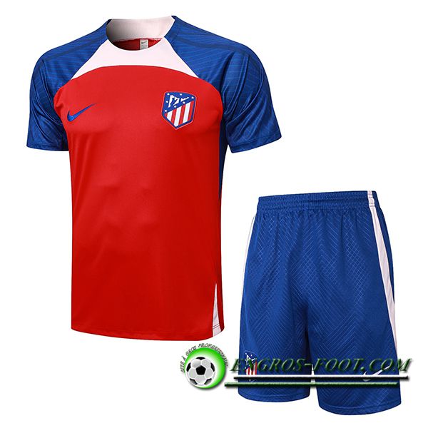 Ensemble Training T-Shirts + Shorts Atletico Madrid Rouge 2023/2024 -04