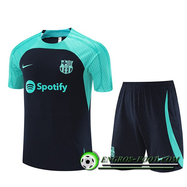 Ensemble Training T-Shirts + Shorts FC Barcelone Bleu Marine 2023/2024 -03