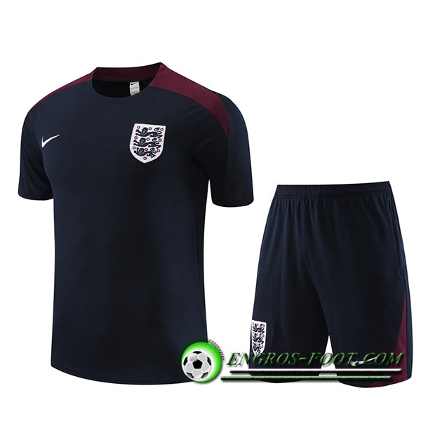 Ensemble Training T-Shirts + Shorts Angleterre Bleu Marine 2023/2024