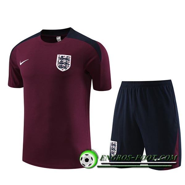 Ensemble Training T-Shirts + Shorts Angleterre Rouge 2023/2024