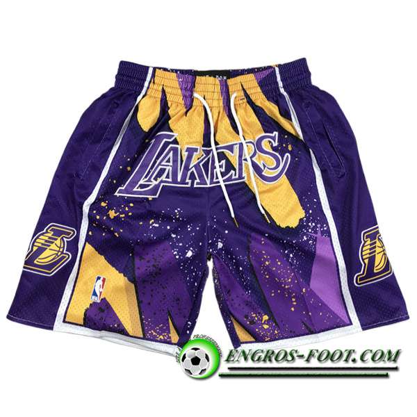 Shorts NBA Los Angeles Lakers 2023/24 Pourpre/Jaune