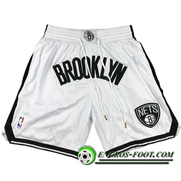 Shorts NBA Brooklyn Nets 2023/24 Noir/Blanc