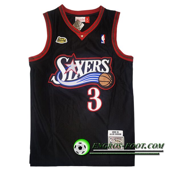 Maillot Philadelphia 76ers (IVERSON #3) 2023/24 Noir/Rouge