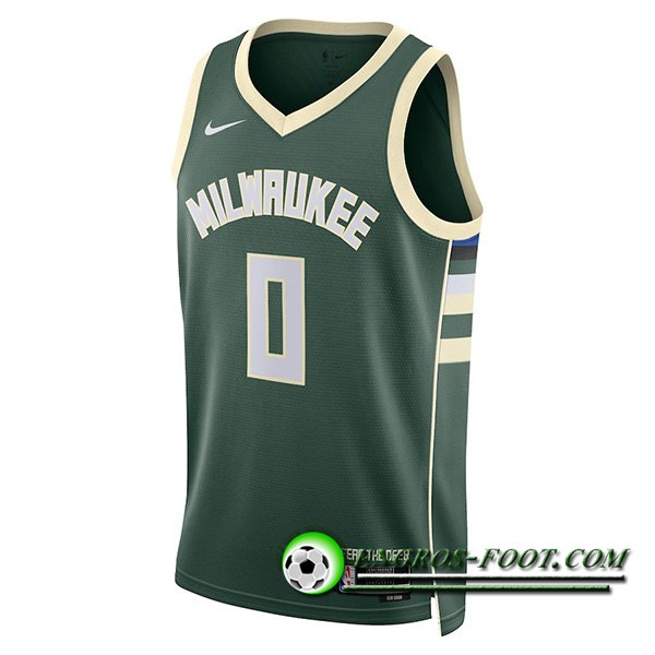 Maillot Milwaukee Bucks (LILLARD #0) 2023/24 Vert